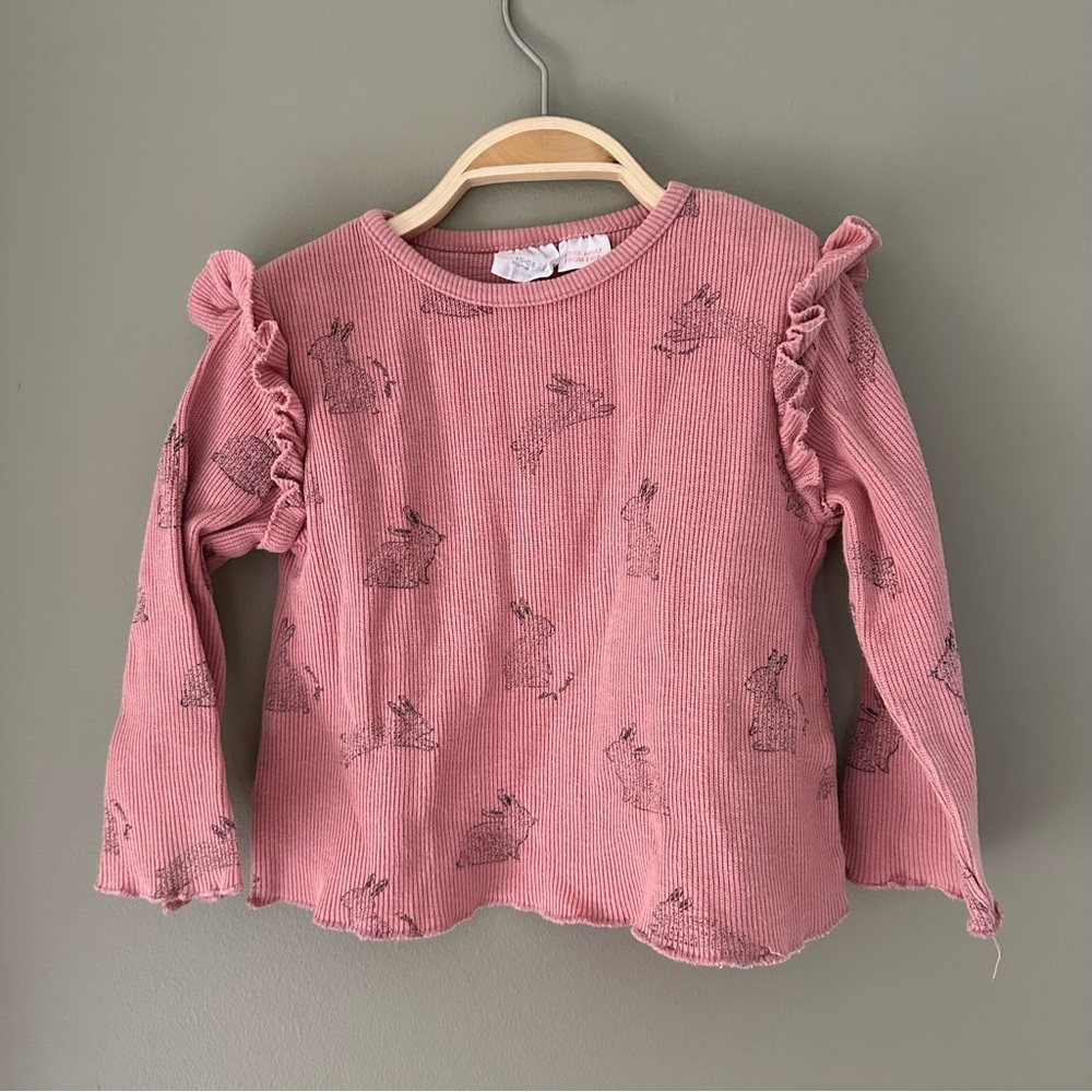 Zara Ribbed Bunny Top